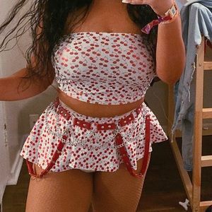 CHERRY SKIRT SET🍒 CUSTOM MADE! RaveAfterRave